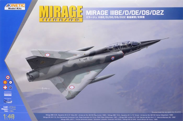 Kinetic - Mirage IIIBE/D/DE/DS/D2Z 1:48