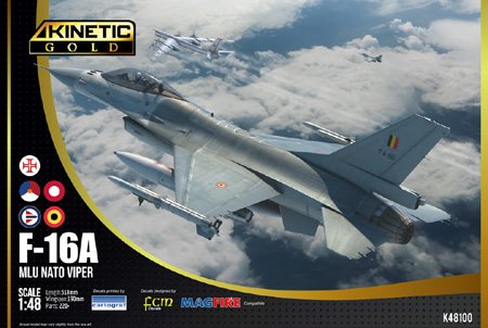 Kinetic - F-16A MLU NATO Viper Gold Kit 1:48