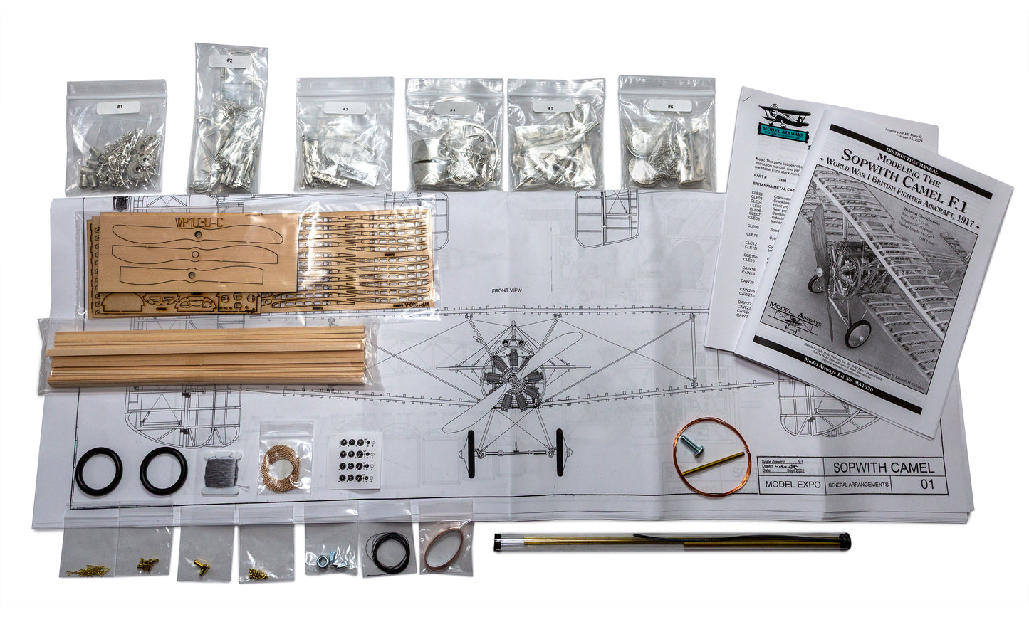 Model Airways Sopwith Camel WWI Fighter 1:16 Scale Aircraft Kit