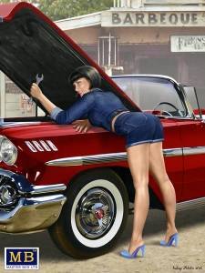 MB - Pin-Up Girl in Short Shorts 1:24