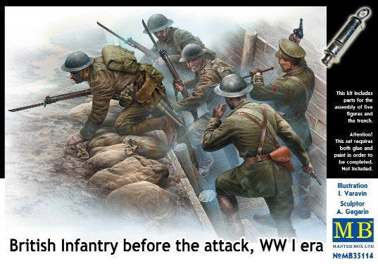 MB - British Infantry Before Attack 1:35