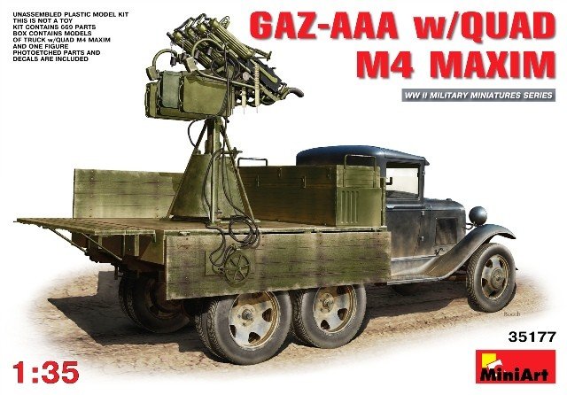 Mini Art - GaZ-Aaa W/quad M-4 Maxim 1:35