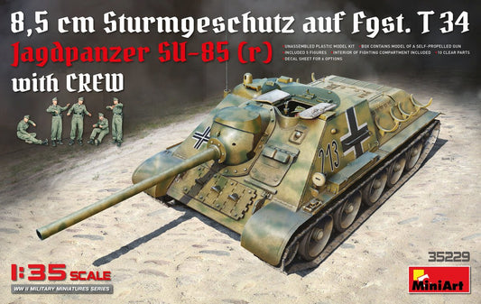 Mini Art - Jagdpanzer SU-85r w/crew 1:35