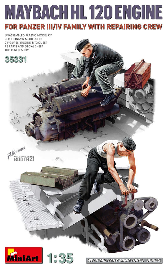 Mini Art - WWII Maybach HL 120 Engine w/crew 1:35
