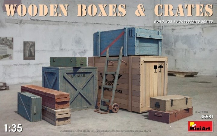 Mini Art - Wooden Boxes & Crates 1:35