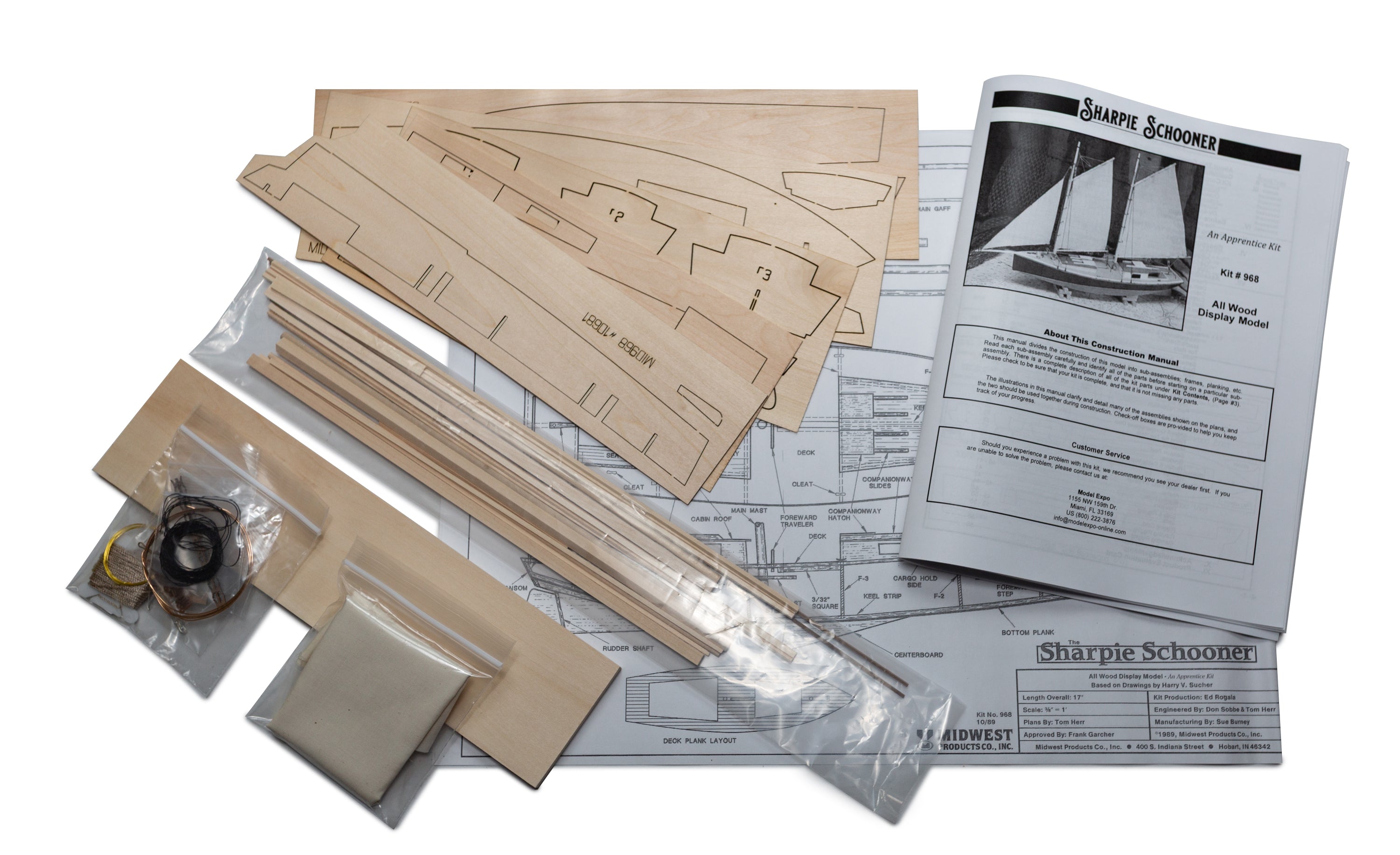 Midwest - 968 Sharpie Schooner 1:32 – Model Expo Online