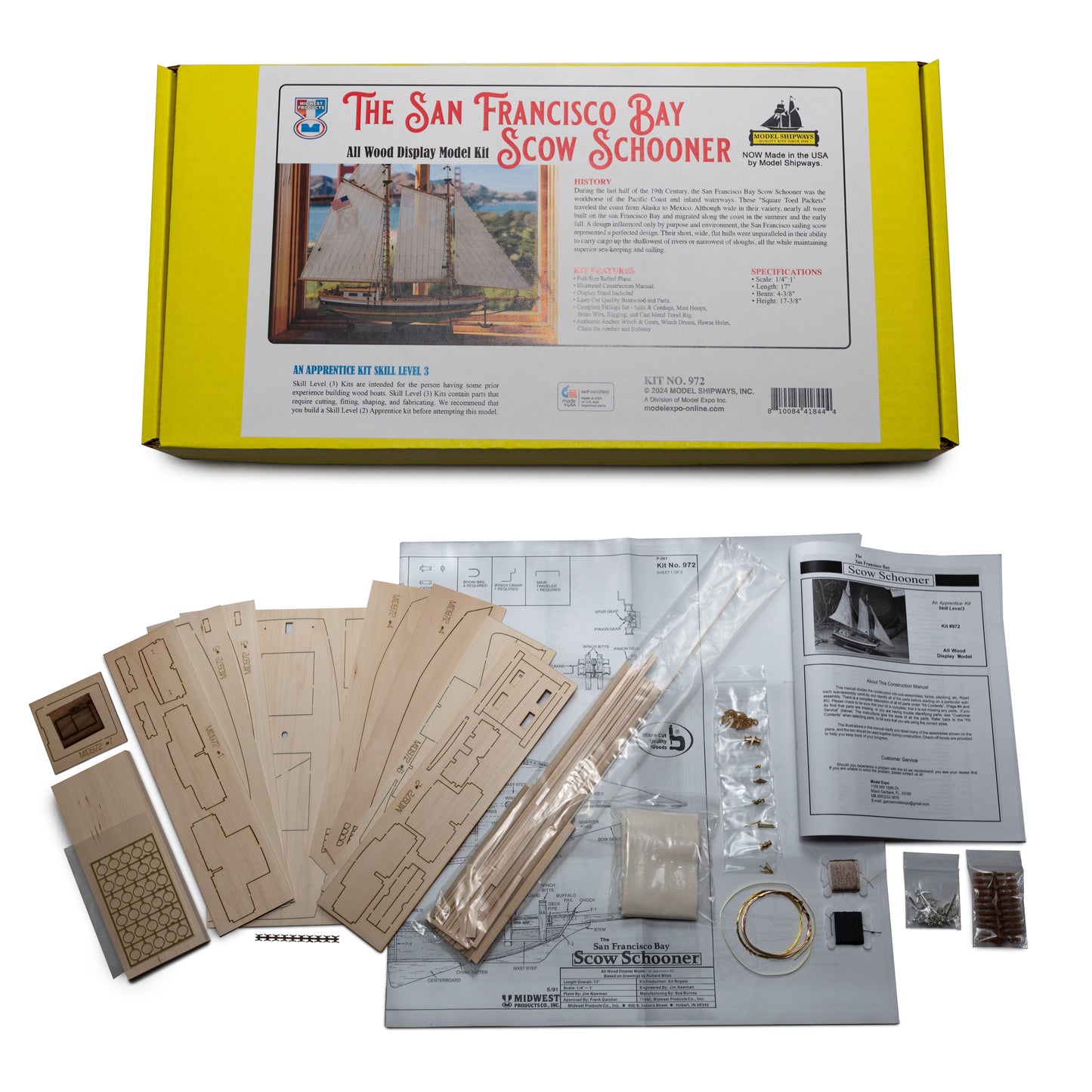 San Francisco Bay Scow Schooner 1:48 – Midwest 972 Heritage Edition