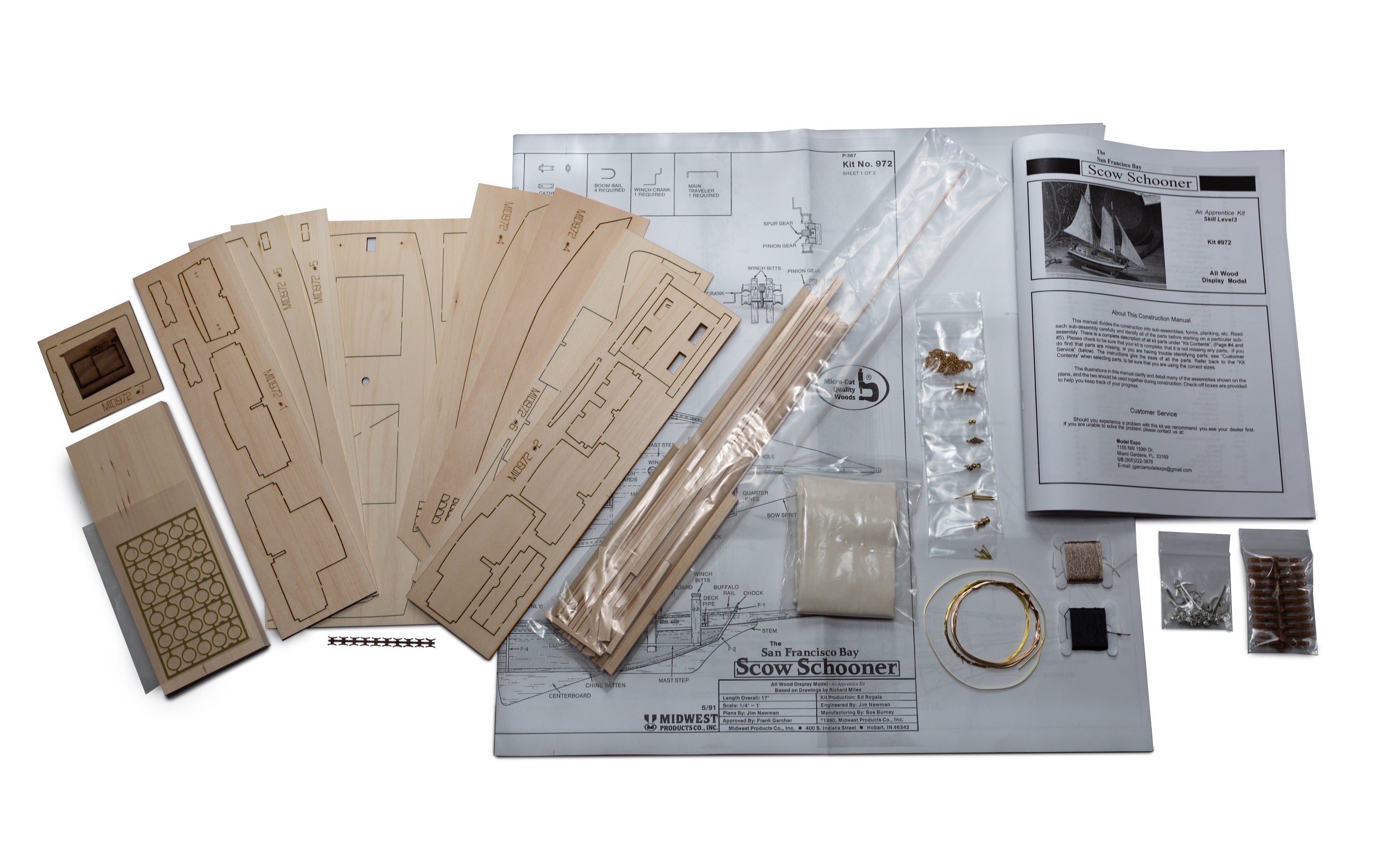 San Francisco Bay Scow Schooner 1:48 – Midwest 972 Heritage