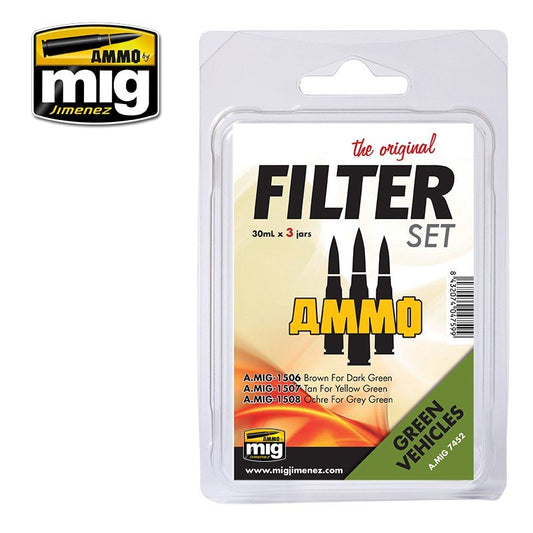 MIG Jimenez - Filter Set for Green Vehicles Set