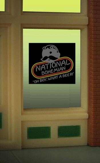 Miller Eng. - Natty Boh Beer Window Sign