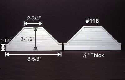 Monroe - HO Bridge Abutmnt GroovConc2pk