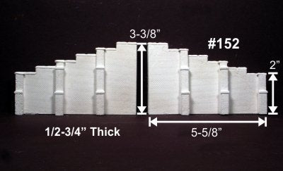 Monroe - HOn3 Taperd Wing Wall 2pk