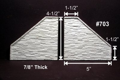 Monroe - HOn3 Wing Walls Splt Stone 2pk