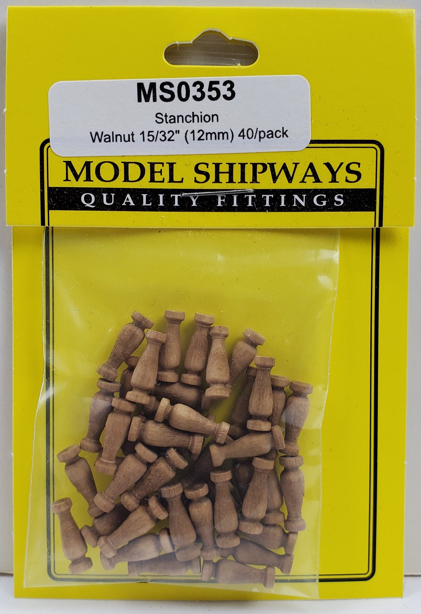 Model Expo - 15/32" (12mm) Walnut Stanchion 40 pcs