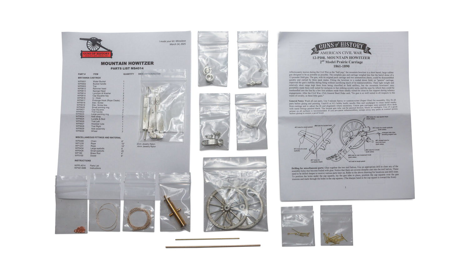 Guns of History MOUNTAIN HOWITZER 12-PDR 1:16 Scale