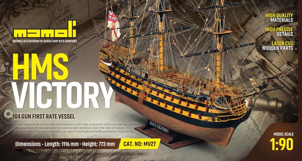 Dusek-Mamoli - Mamoli MV27 HMS Victory Scale 1/90 – Model Expo Online