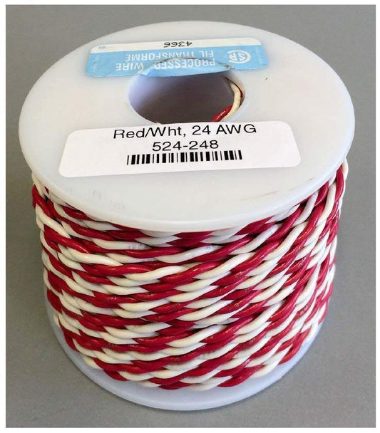 Nce Corporation - 24 Awg Red/Wht 100'