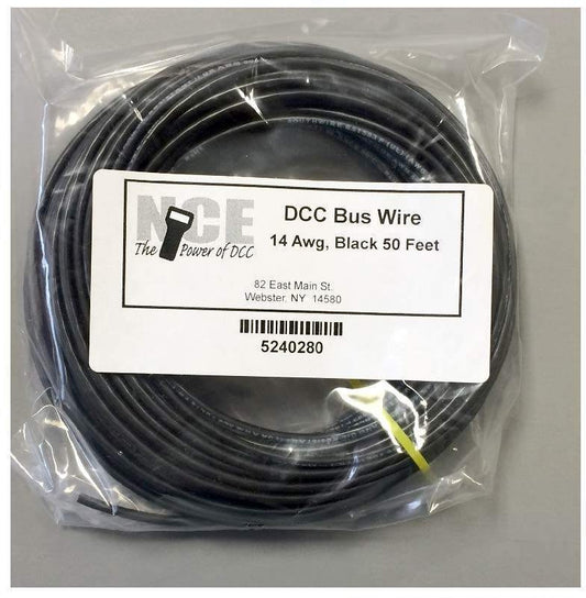 Nce Corporation - DCC Main Bus Wire (Black)14AWG,50'