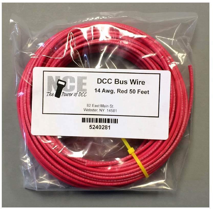 Nce Corporation - DCC Main Bus Wire (Red)14AWG,50'