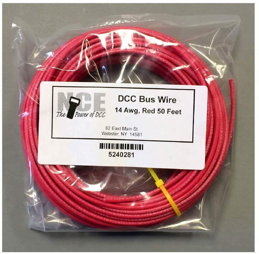 Nce Corporation - DCC Main Bus Wire (Red)14AWG,50'