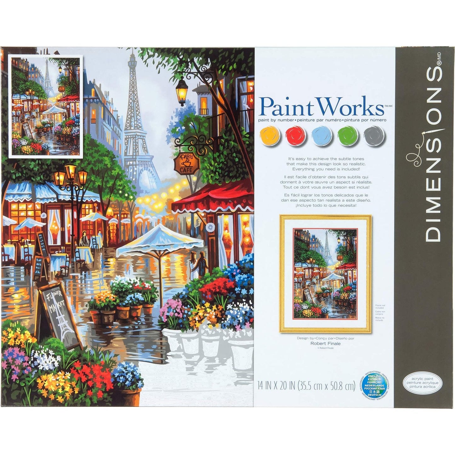 Paint Works - Springtime in Paris PBN 14x11