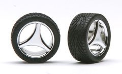 Pegasus - CHROME 3 SPOKE RIMS W/TIRES