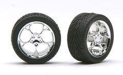 Pegasus - CHROME SWIRL STAR RIMS W/TIRES
