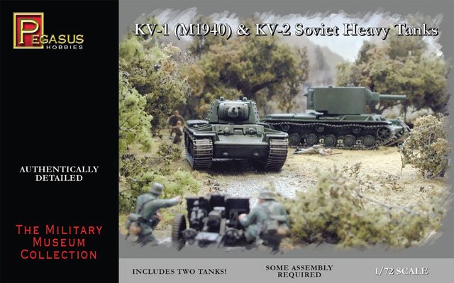 Pegasus - Kv-1 & Kv-2 Soviet Tanks 1:72
