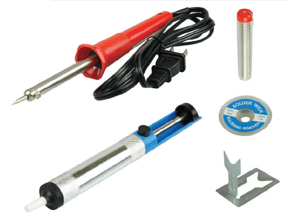 Sona 30W Soldering Iron Set with Solder, Desoldering Wick, Desoldering Pump & Stand