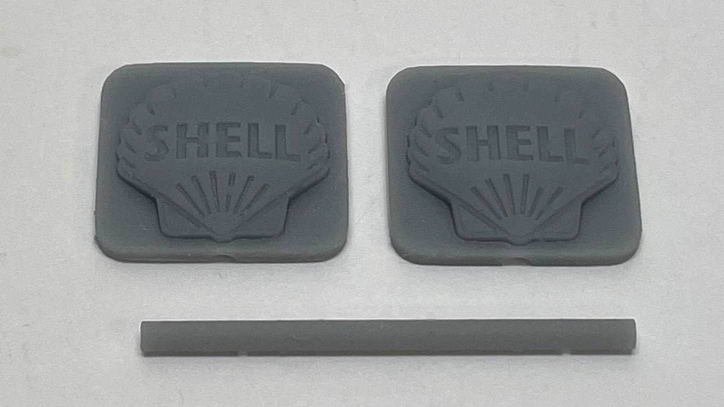 Phoenix - N Scale Gas Station Sign,Shell 2 Sets
