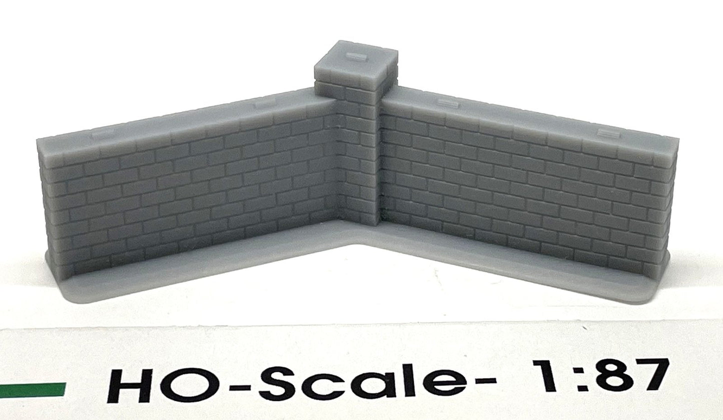 Phoenix - HO 7' Brick Wall 135 Degree Corner
