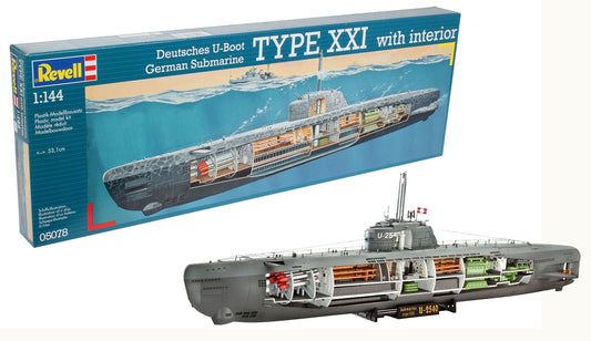 Revell - U-Boat XXI Type with Interior 1:144 Scale