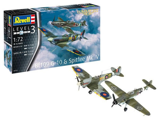Revell - Bf109G10/Spitfire Mark5 kit set 1:72