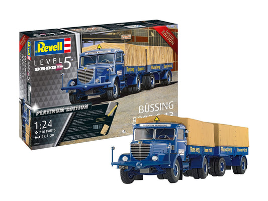 Revell - Bussing 8000 S 13 w/trailer 1:24 Platin.