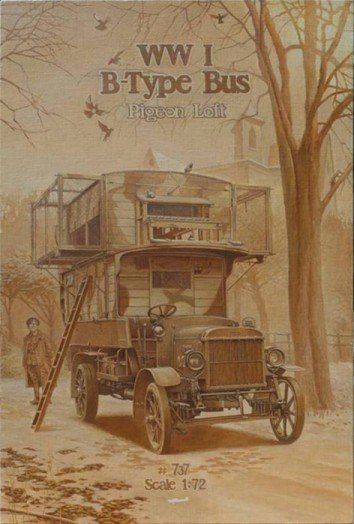 Roden - WWI B Type British Bus w/Pigeon Loft :72