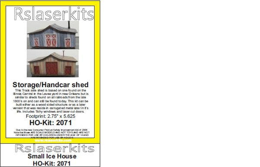 Rs Laser - HO Storage/Handcar shed