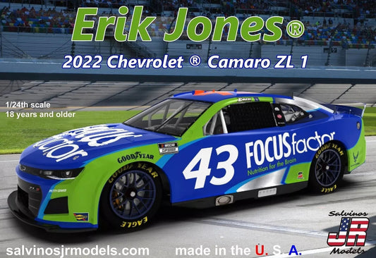 Salvinos Jr - '22 Camaro Erik Jones Focus Factor 1:24