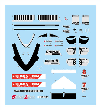 Tameo - SLK111 McLaren MP-4/1B Ford - 1982 - White Metal Car Kit - Scale 1:43, Made in Italy