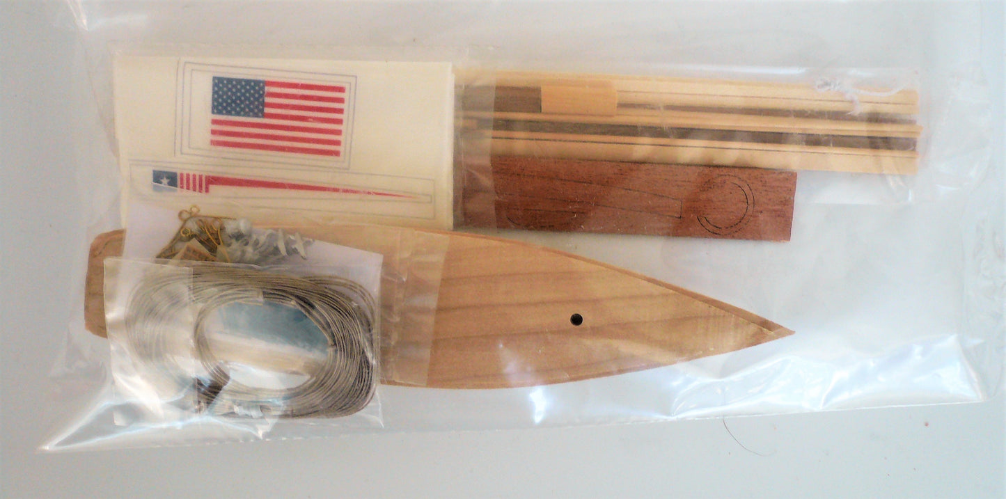 Corel - SM102 Yacht America- Solid Carved Wood Hull Kit - Scale 1:155 - Length 12-3/4"