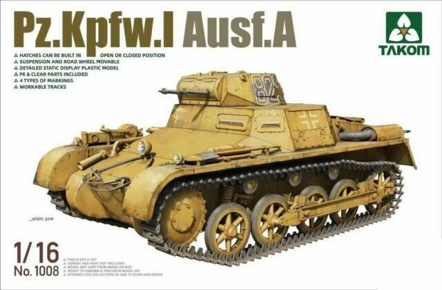 Takom - PzKpfw I Ausf A Tank 1:16