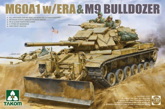 Takom - M60A1 Tank W/ERA & M9 Dozer 1:35
