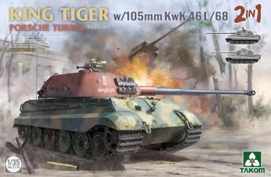 Takom - King Tiger Porsche Turret w/105mm 1:35