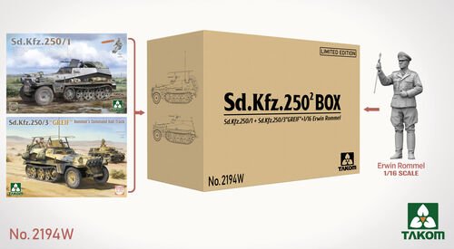 Takom - sd.Kfz250/3 GREIF 1:35+Rommel Fig 1:16