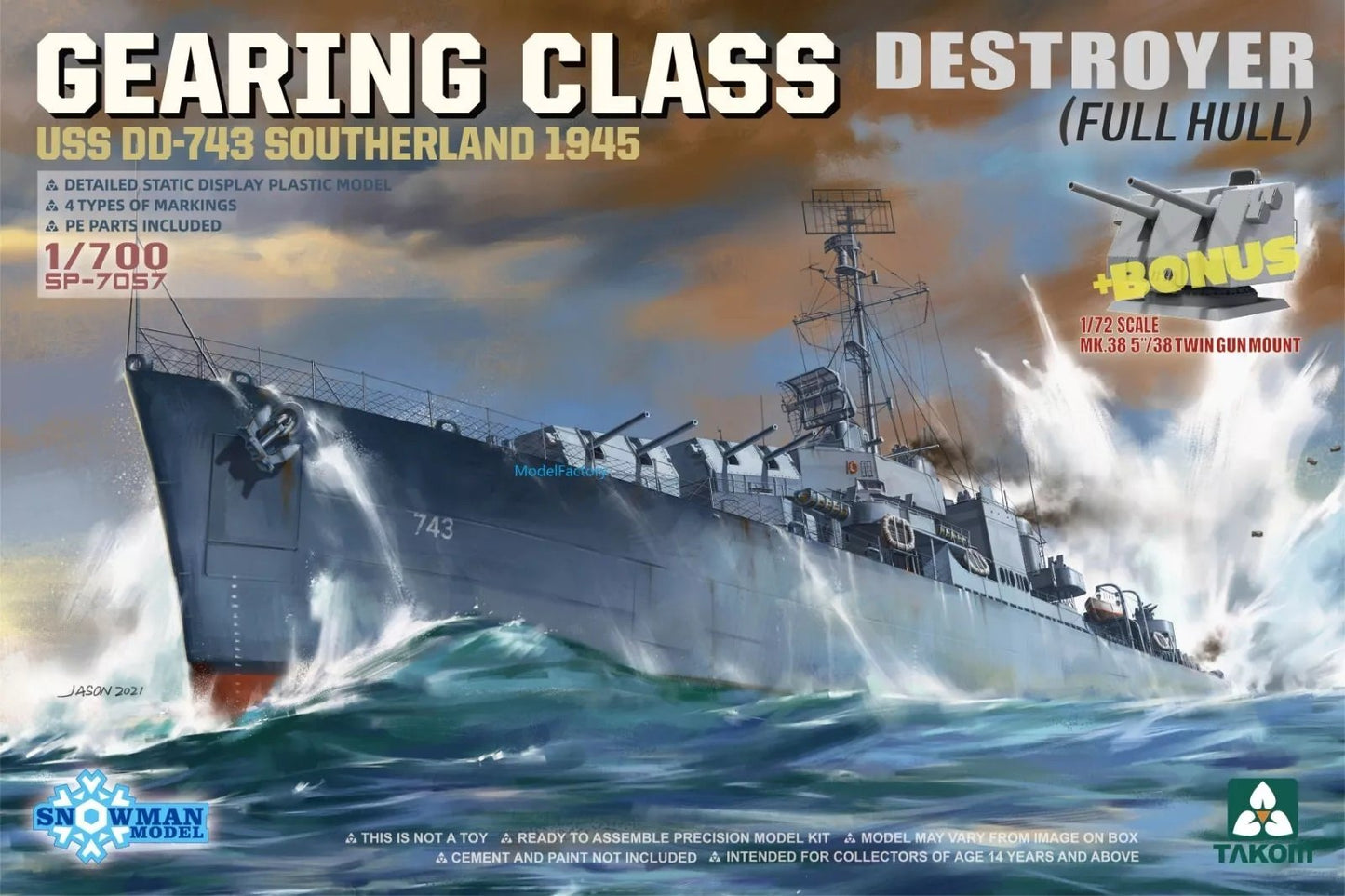 Takom - USS DD-743 Gearing Class Destroyer :700