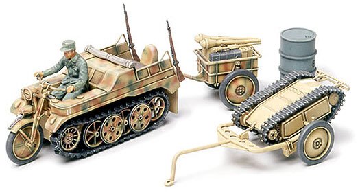 Tamiya - Kettenkrad W/Cart&Goliath 1:48