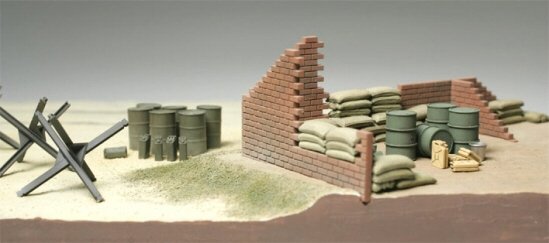 Tamiya - Brick Wall & Sand Bag Set 1:48