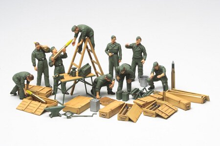 Tamiya - Tank Crew Field Maint Ger 1:48