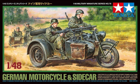 Tamiya - 1/48 German Motorcycle & Sidercar