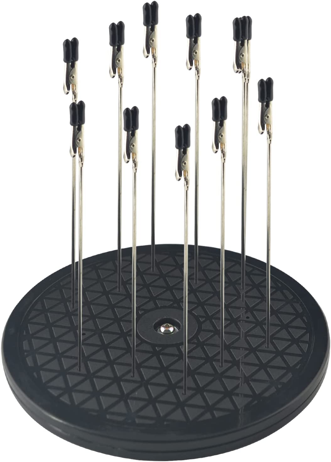 Turntable for painting with alligator clips