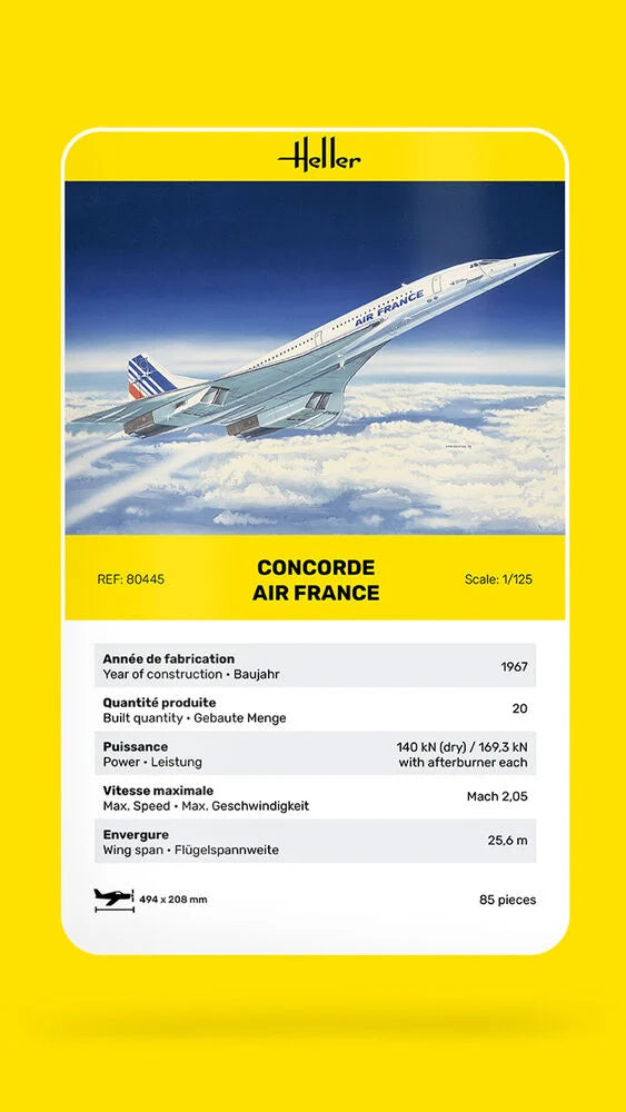 Heller - 1:125 Concorde Air France